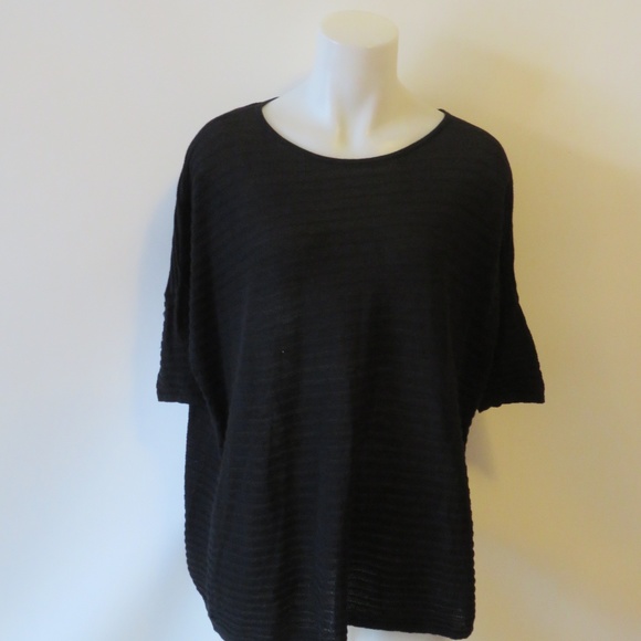 BELA NYC BLACK SHEER BLOUSE TOP SZ 2* - Picture 3 of 7